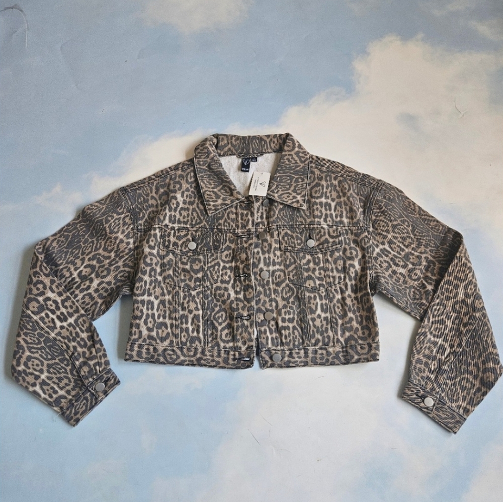 Windsor Leopard Print Denim Jacket - Picture 5 of 11